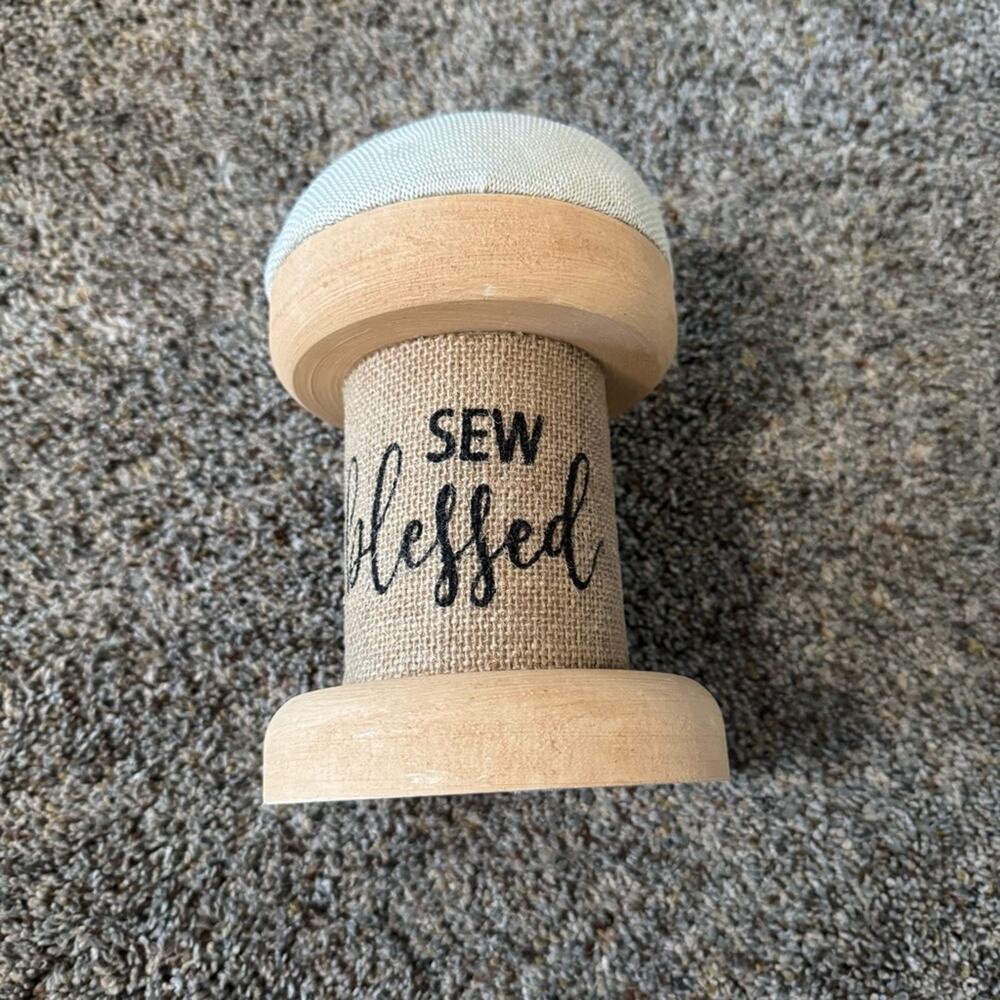 NEW Sew-Ology Sew Blessed Decorative & Functional Pin Cushion Neutral Colors